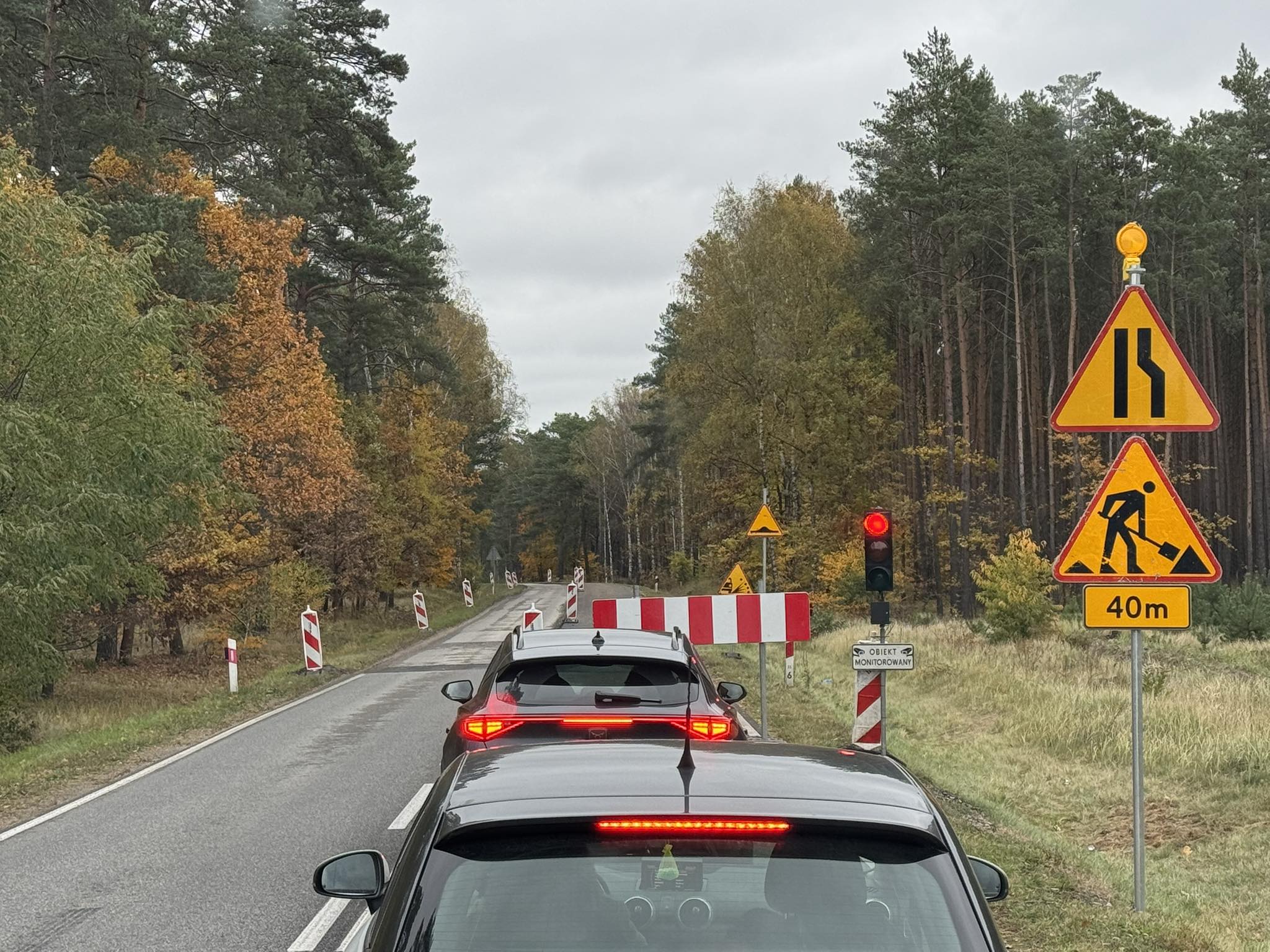 Ruch wahadłowy na drodze nr 182