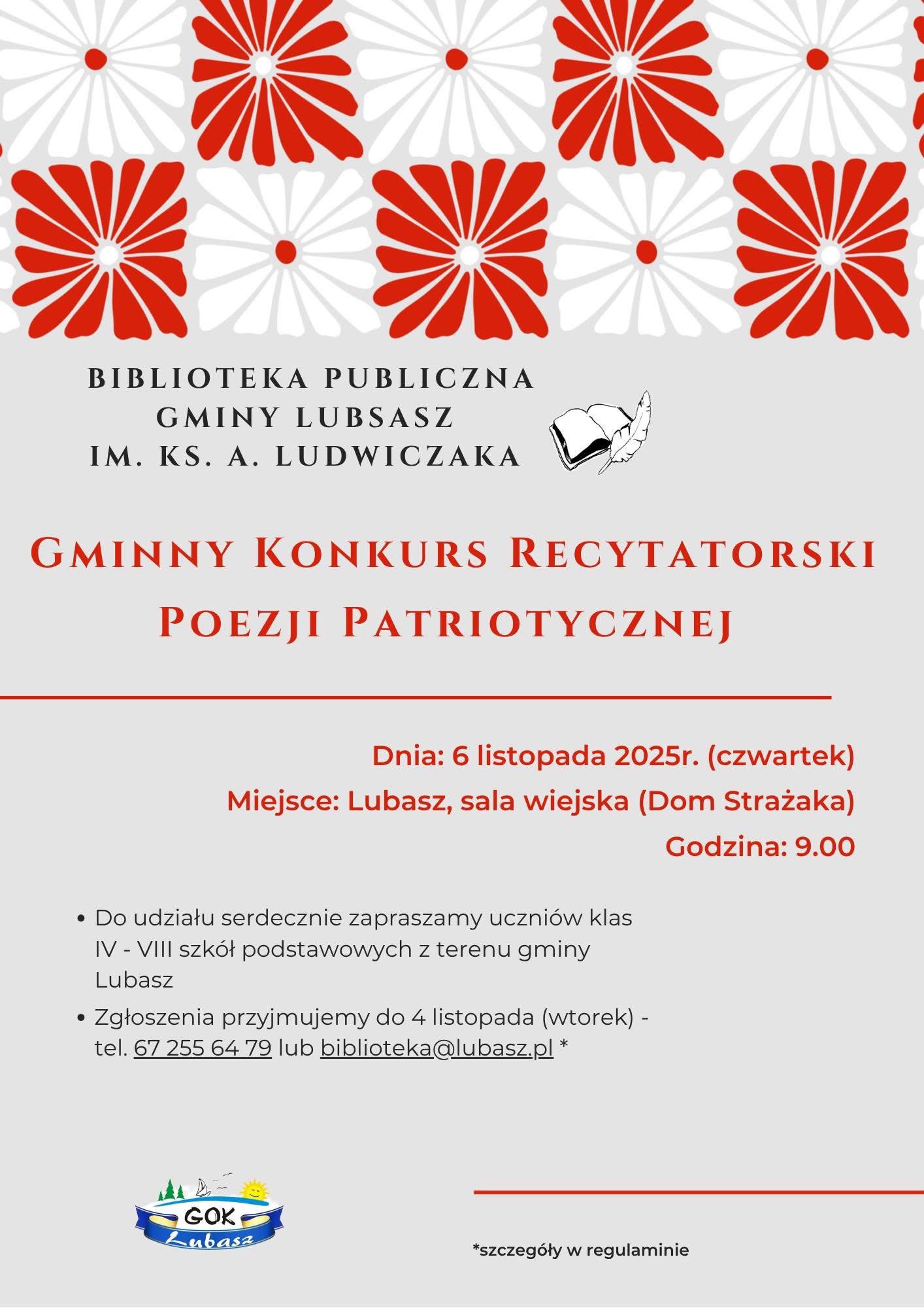 Gminny Konkurs Recytatorski Poezji Patriotycznej
