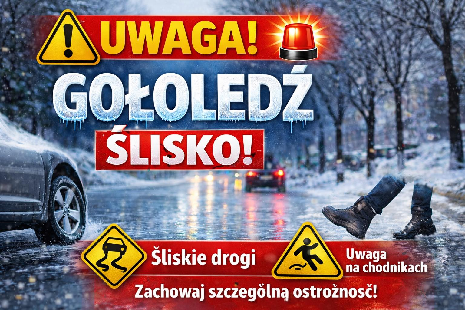 Uwaga – Gołoledź!